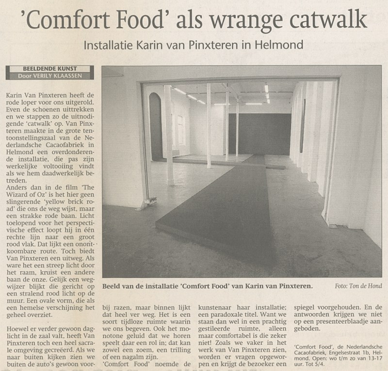 Karin van Pinxteren |recensie Comfort Food | 24042004